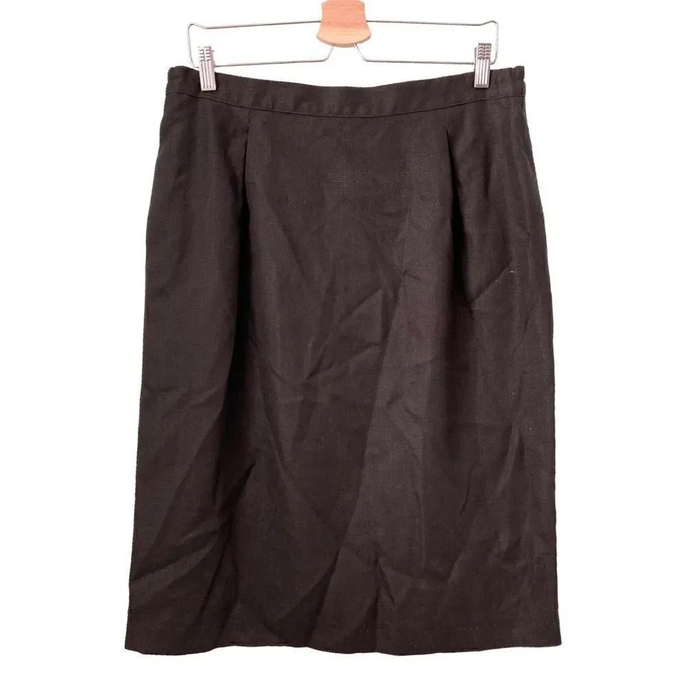 Vintage Giorgio Sant'Angelo Black Pencil Skirt in Size 16